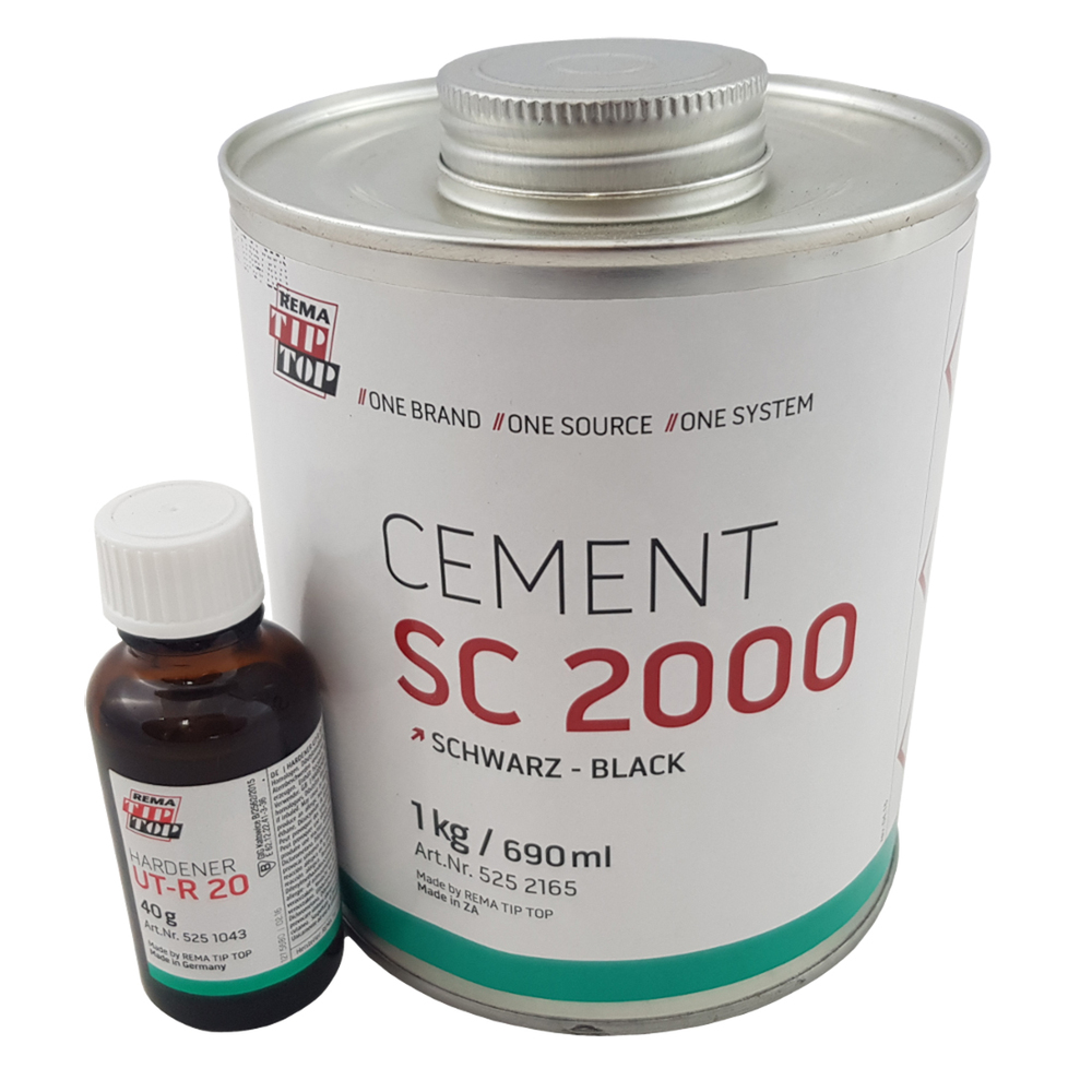 SC 2000 CEMENT BLACK 1 KG+ HARDENER UT R 40G (SET)