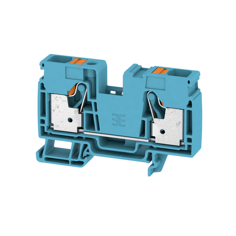 PUSH-IN TERMINAL 2 CONNECTIONS 6MM BLUE