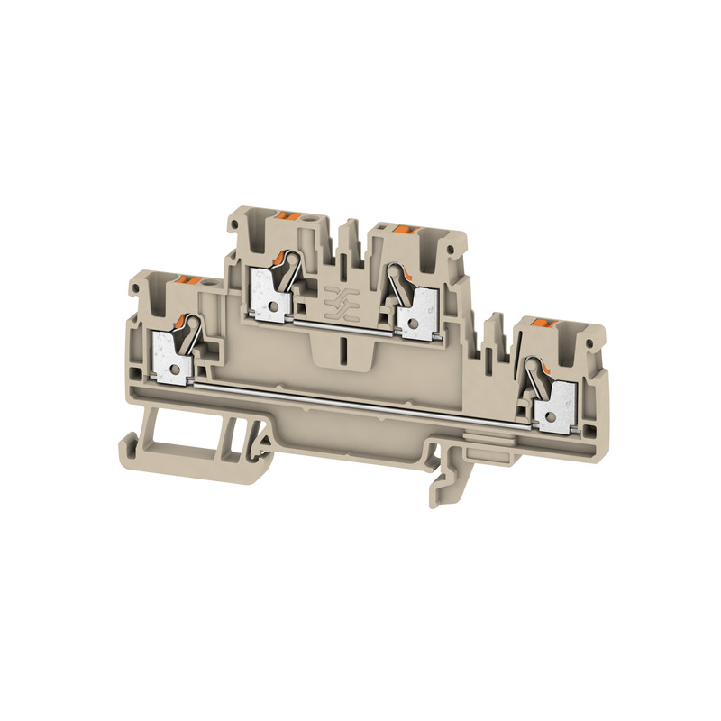 PUSH-IN DOUBLE-LEVEL 4 CONNECTIONS 2.5MM BEIGE