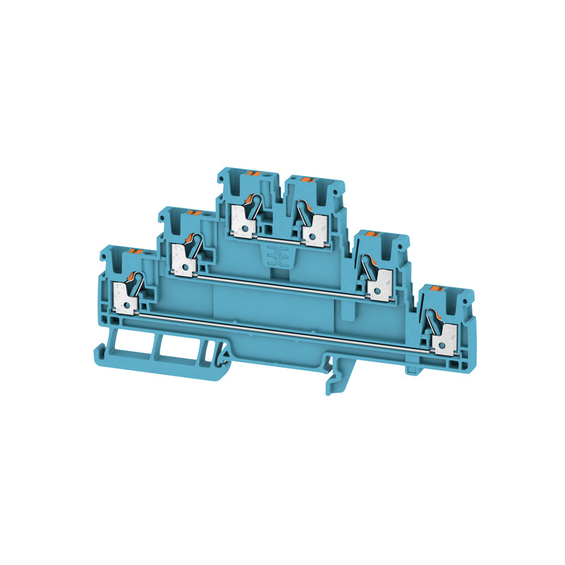 PUSH-IN THREE-LEVEL 6 CONNECTIONS 2.5MM BLUE