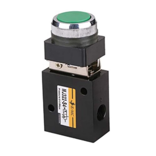 M-VALVE 3/2 PORT 1/4 CONCAVE BUTTON - MONOSTABLE