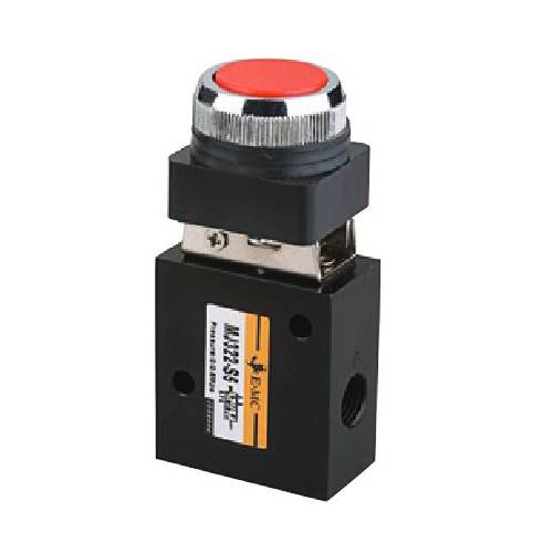 M-VALVE 3/2 PORT 1/4 FLAT BUTTON - MONOSTABLE