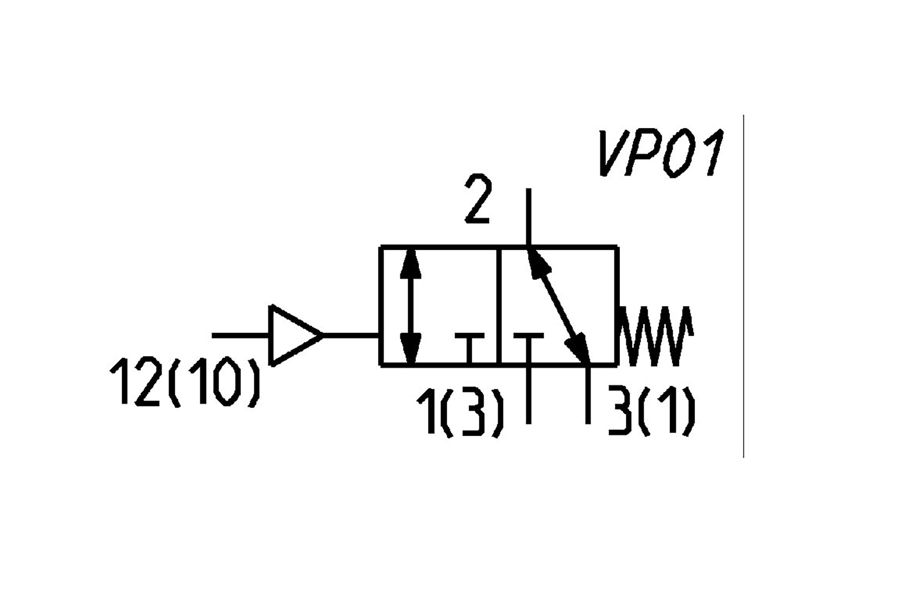 PNEUMATIC CTL VALVE 3BAR 3/2 MONOSTABLE 1/4-3