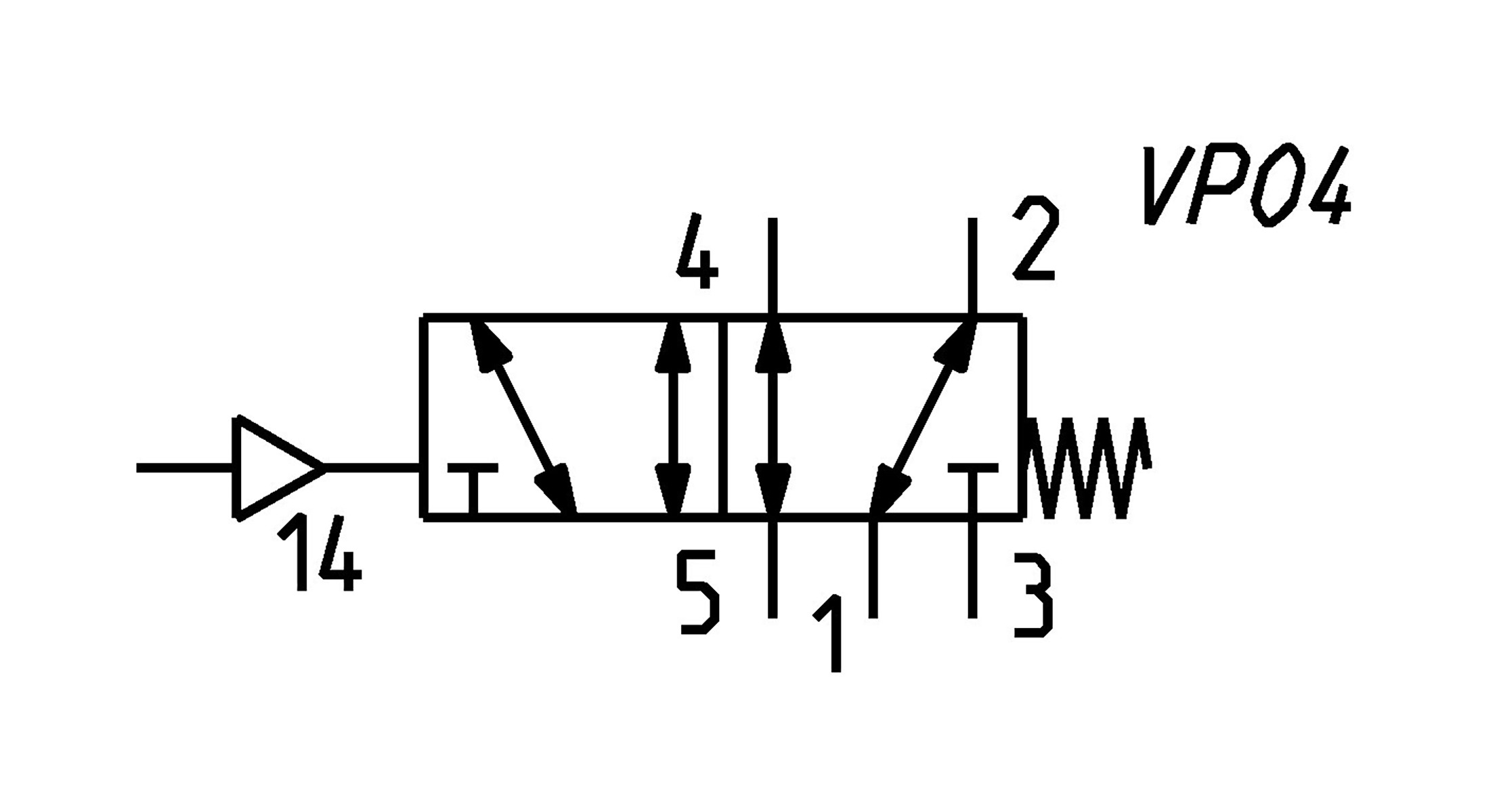 AIR PILOT VALVE 10BAR 5/2 MONOSTABLE 1/8-3