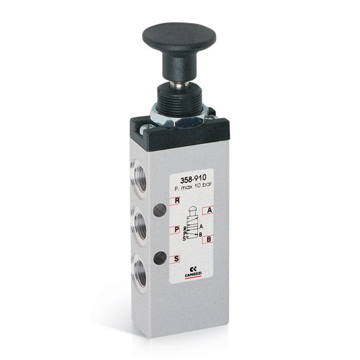 MANUALLY OP. VALVE- KNOB 5/2 BISTABLE 1/8