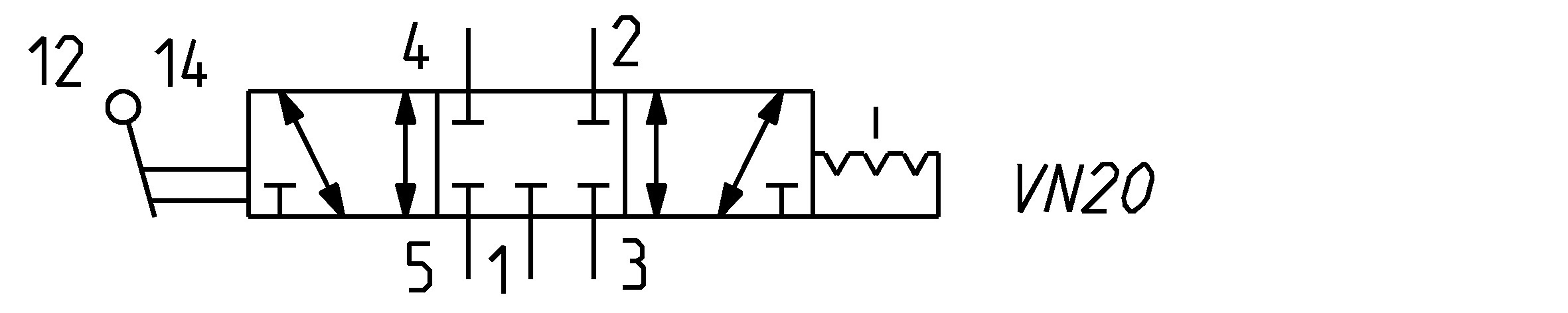 MANUALLY OP. VALVE- LEVER 5/3 TRISTABLE 1/4-3
