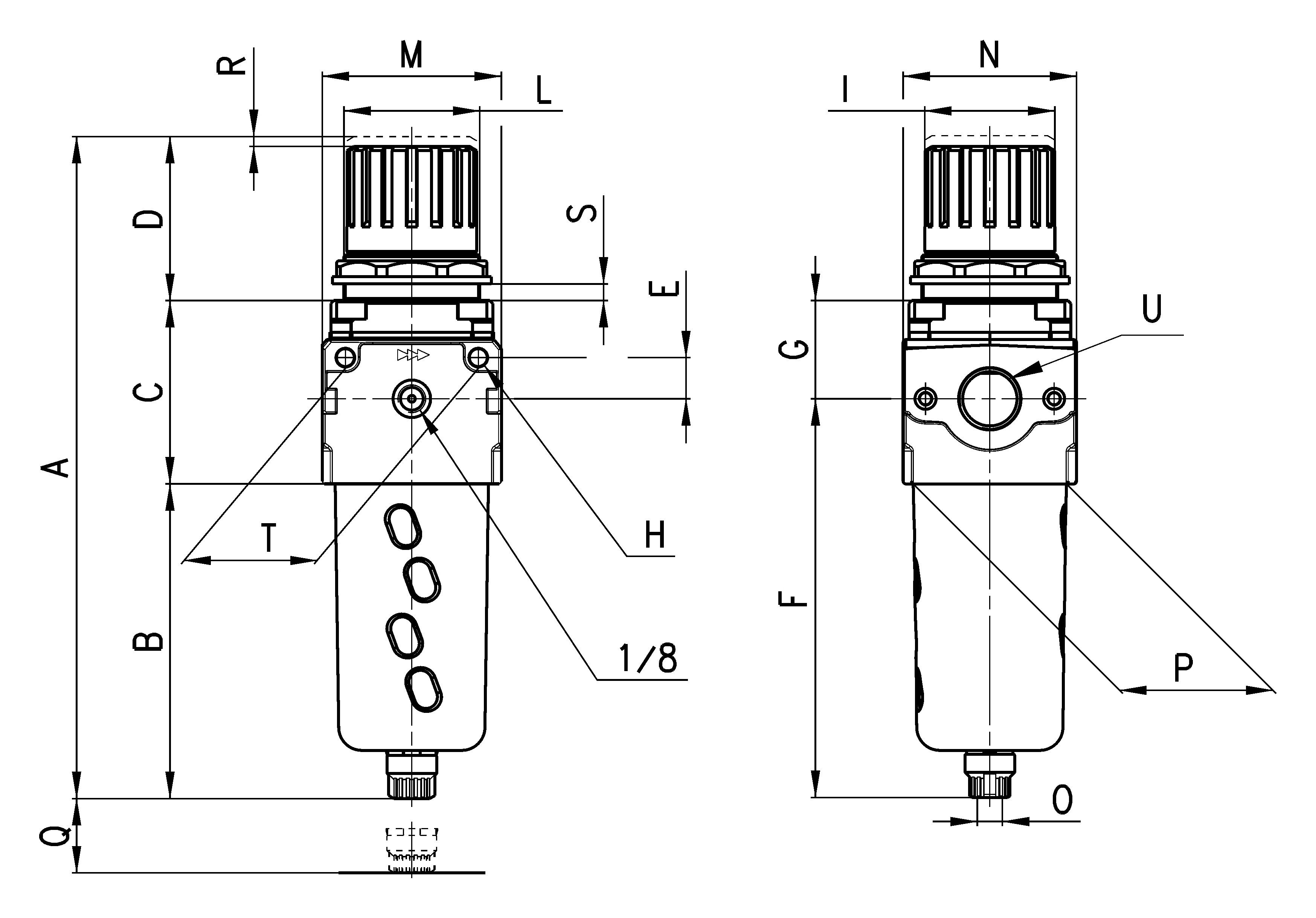 PRESSURE FILTER REGULATOR MC SERIES 1/2-2