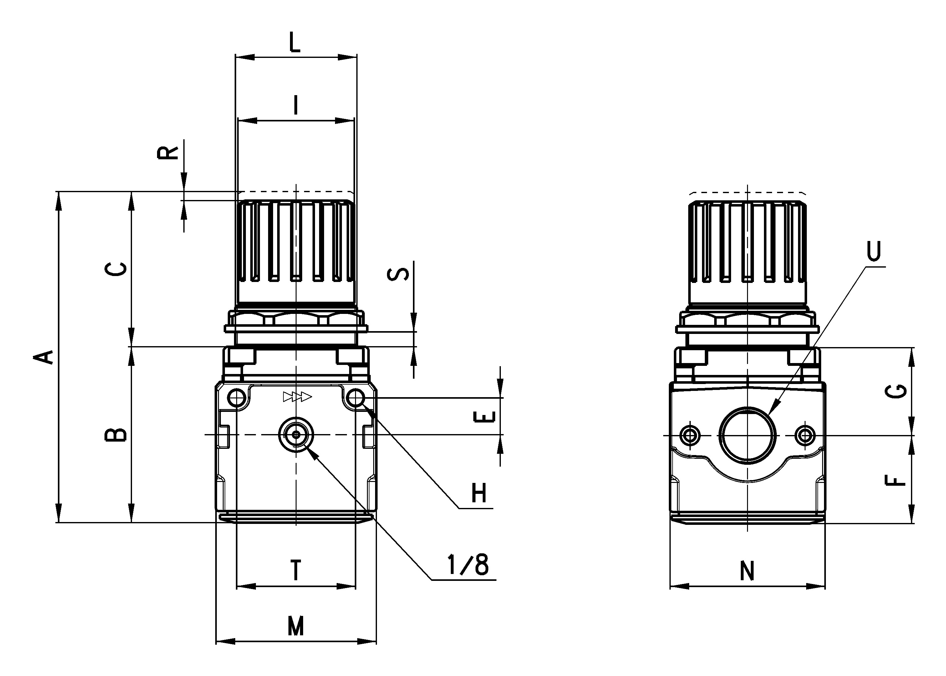 PRESSURE REGULATOR MC SERIES 1/2-2