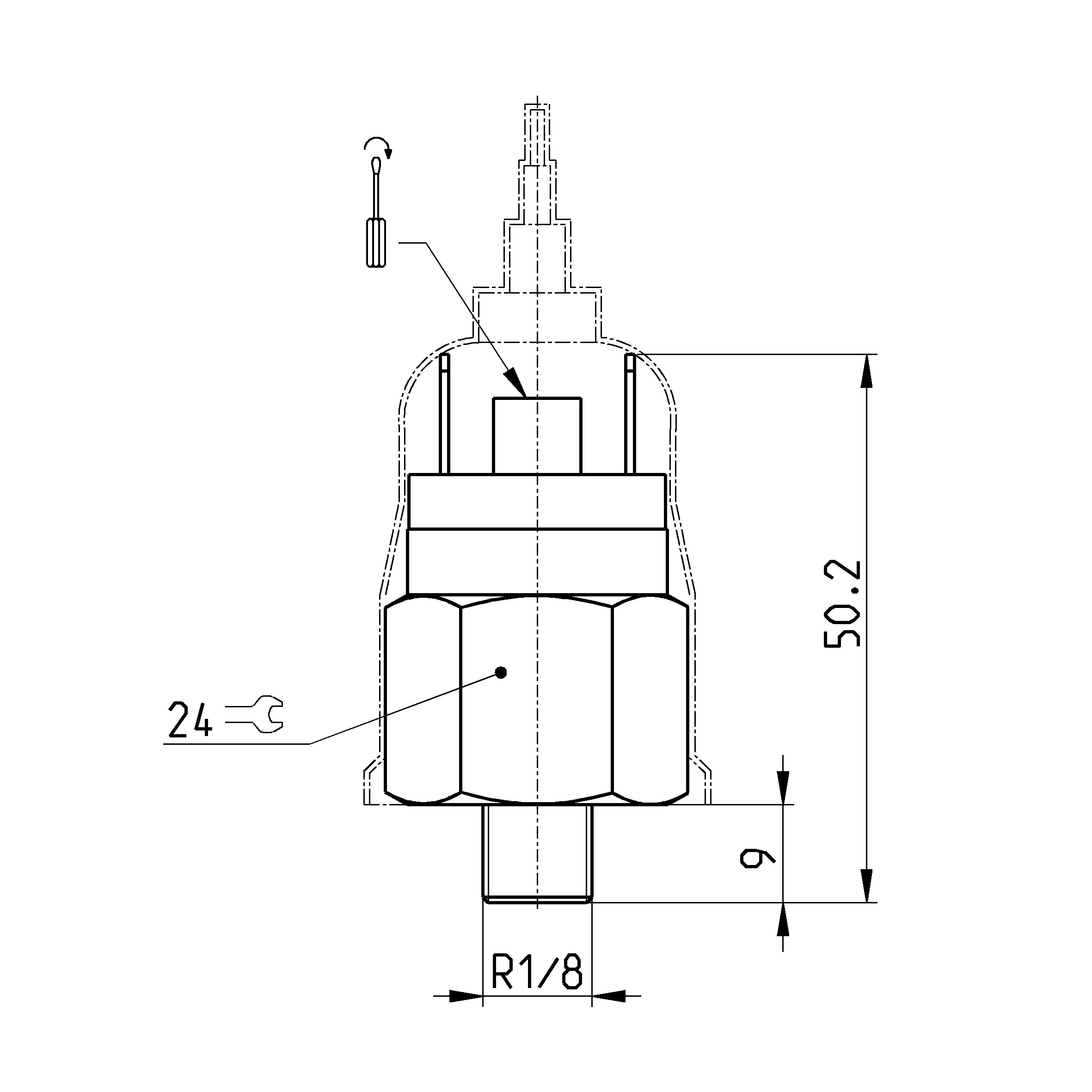 ADJUSTABLE-DIAPHRAGM PRESSURE SWITCH 1/8 NO-2