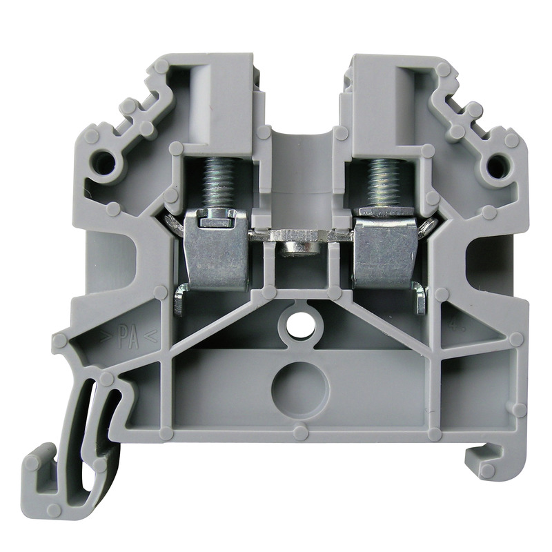 SCREW TERMINAL 4MM 2 CONNECTIONS GREY
